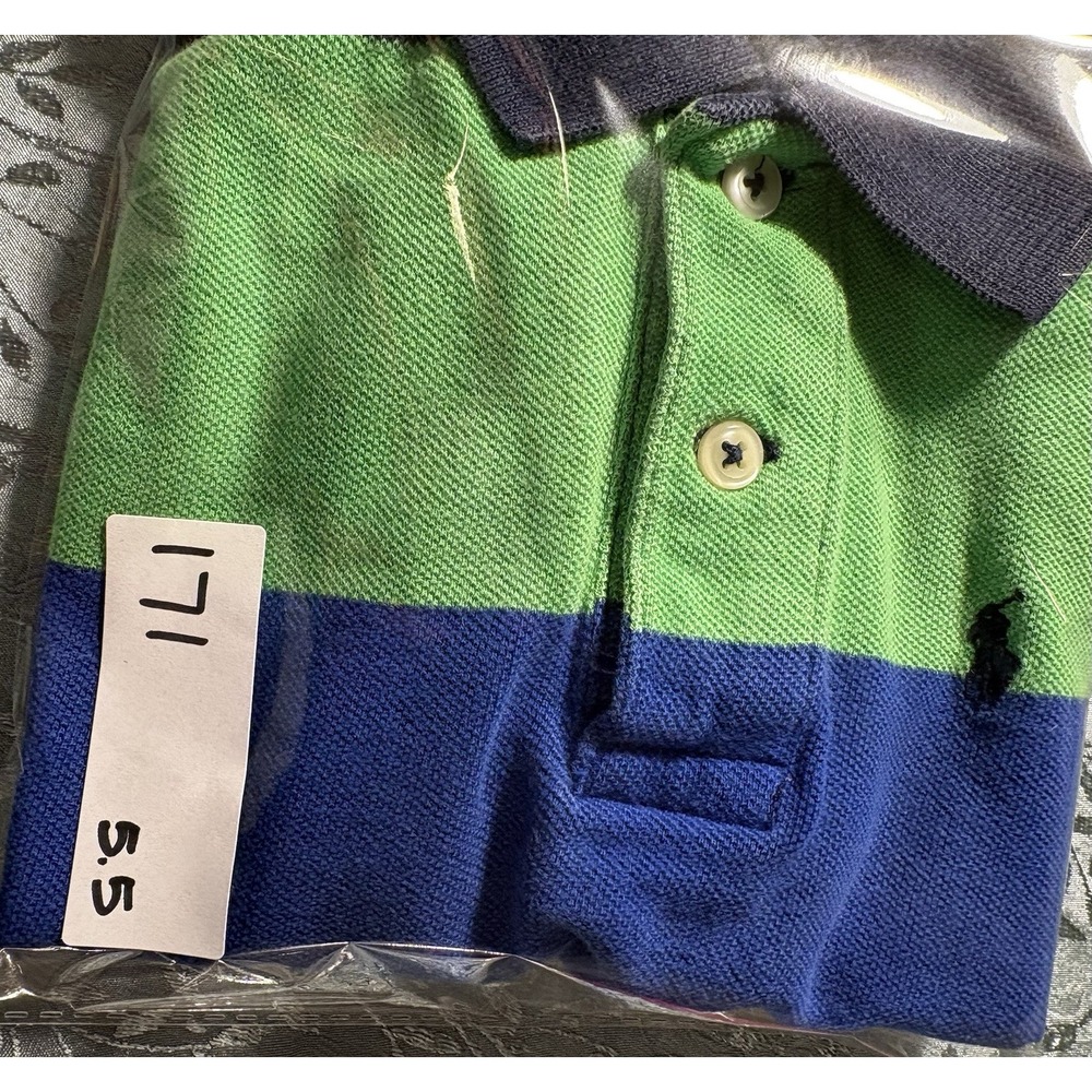 Polo Ralph Lauren Boys Size 7 Striped Short Sleeve Cotton Logo Polo Shirt - Picture 8 of 8